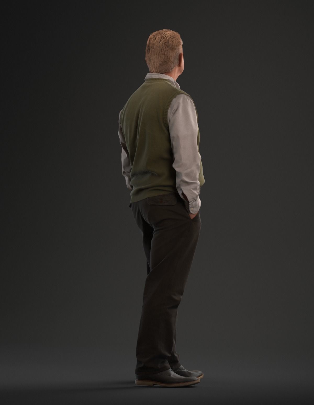 00010Pa Bisschop001 Man Standing Pre Posed  3D model_5