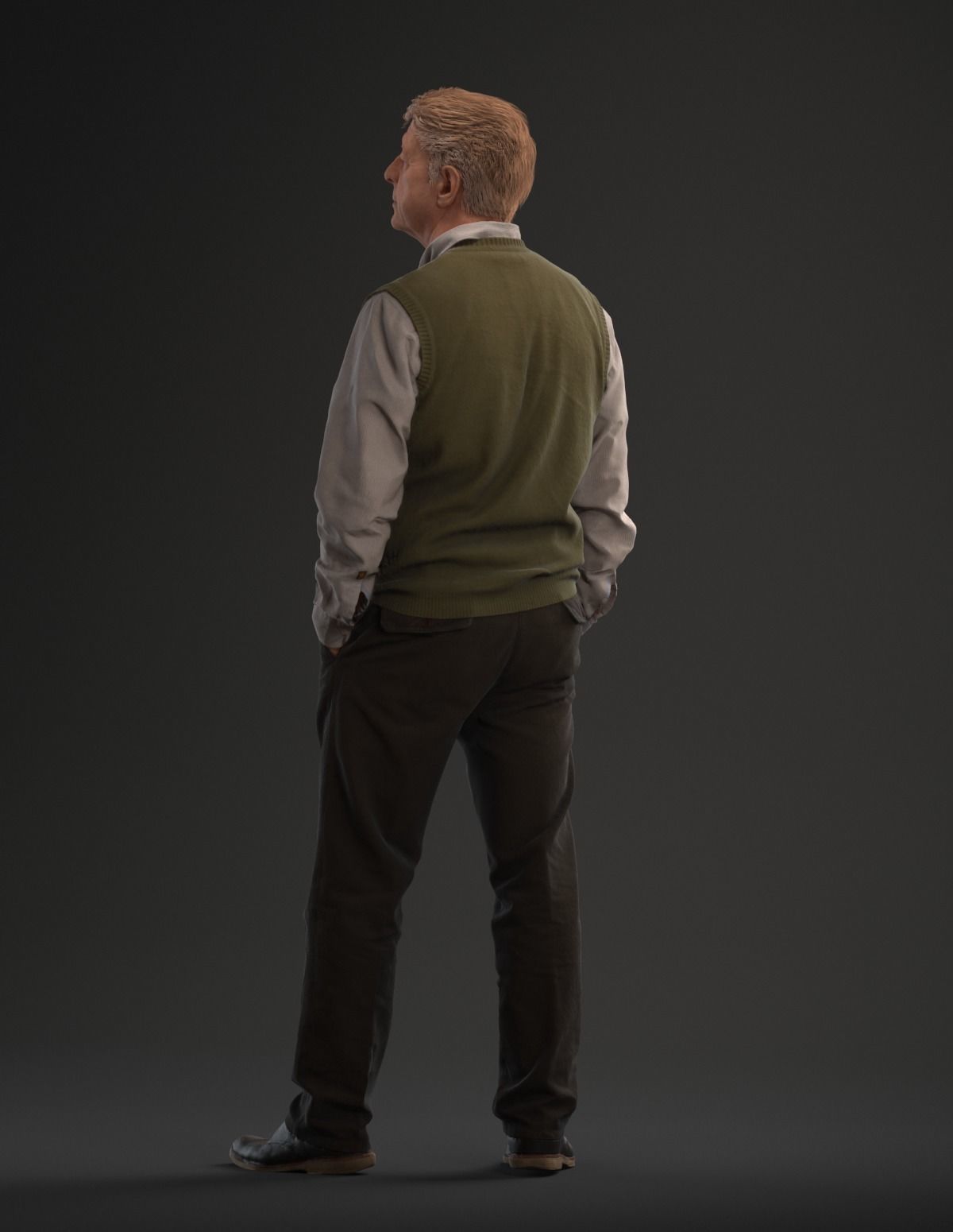 00010Pa Bisschop001 Man Standing Pre Posed  3D model_9