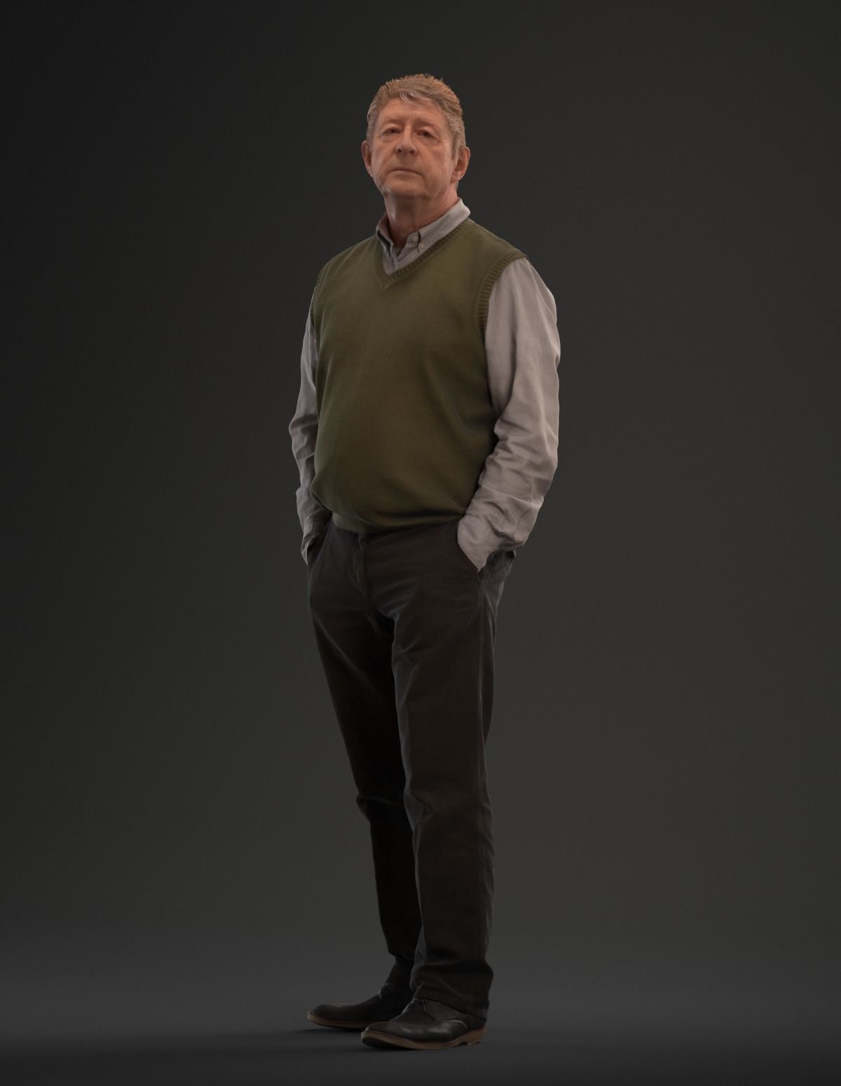 00010Pa Bisschop001 Man Standing Pre Posed  3D model_2