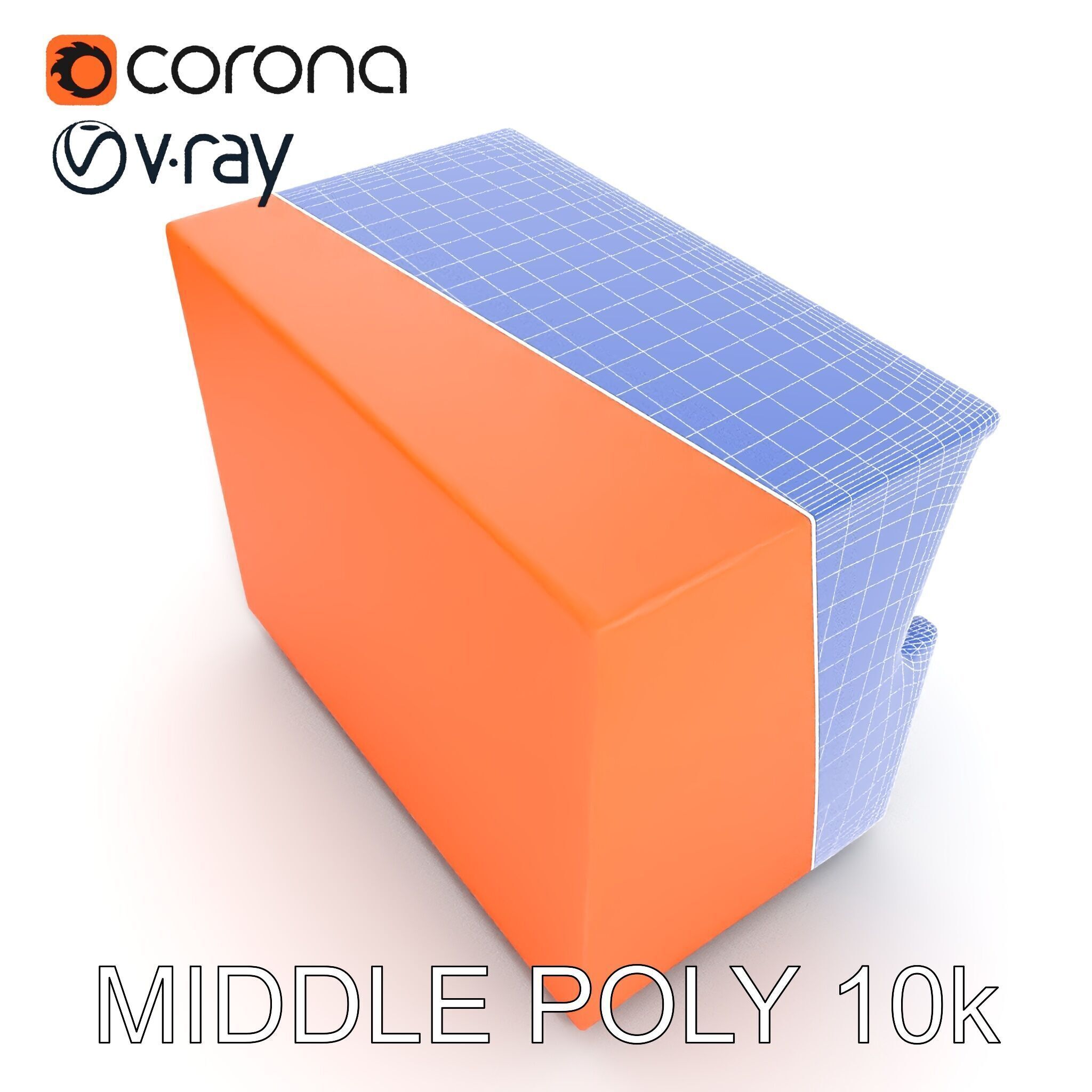 Modern Sofa Cubicle Model Pack for Interactive Spaces Low-poly 3D model_30