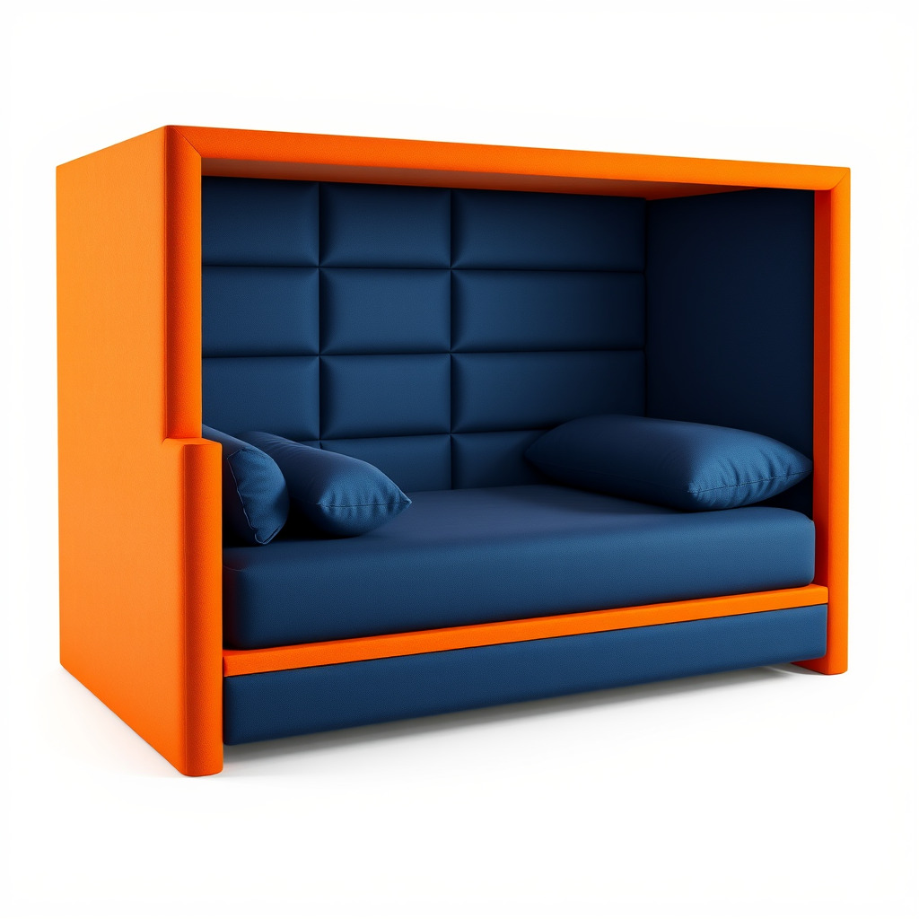 Modern Sofa Cubicle Model Pack for Interactive Spaces Low-poly 3D model_2