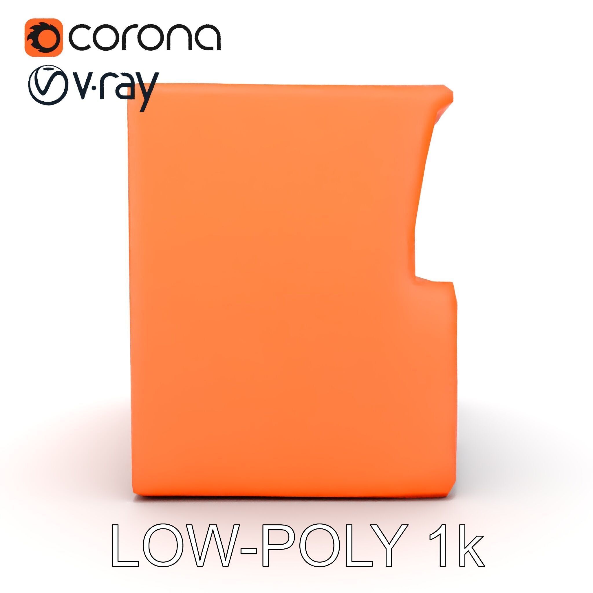 Modern Sofa Cubicle Model Pack for Interactive Spaces Low-poly 3D model_26