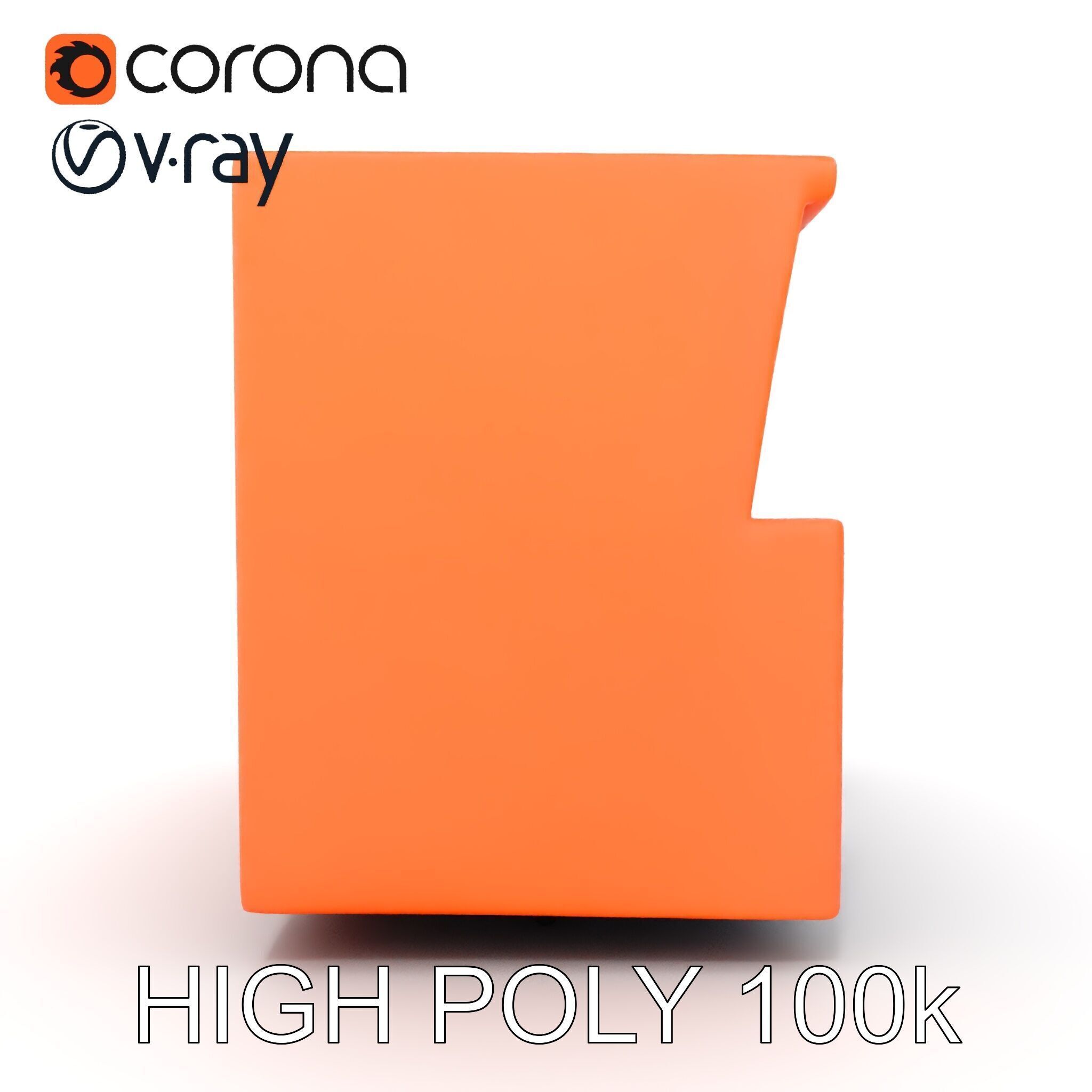 Modern Sofa Cubicle Model Pack for Interactive Spaces Low-poly 3D model_13