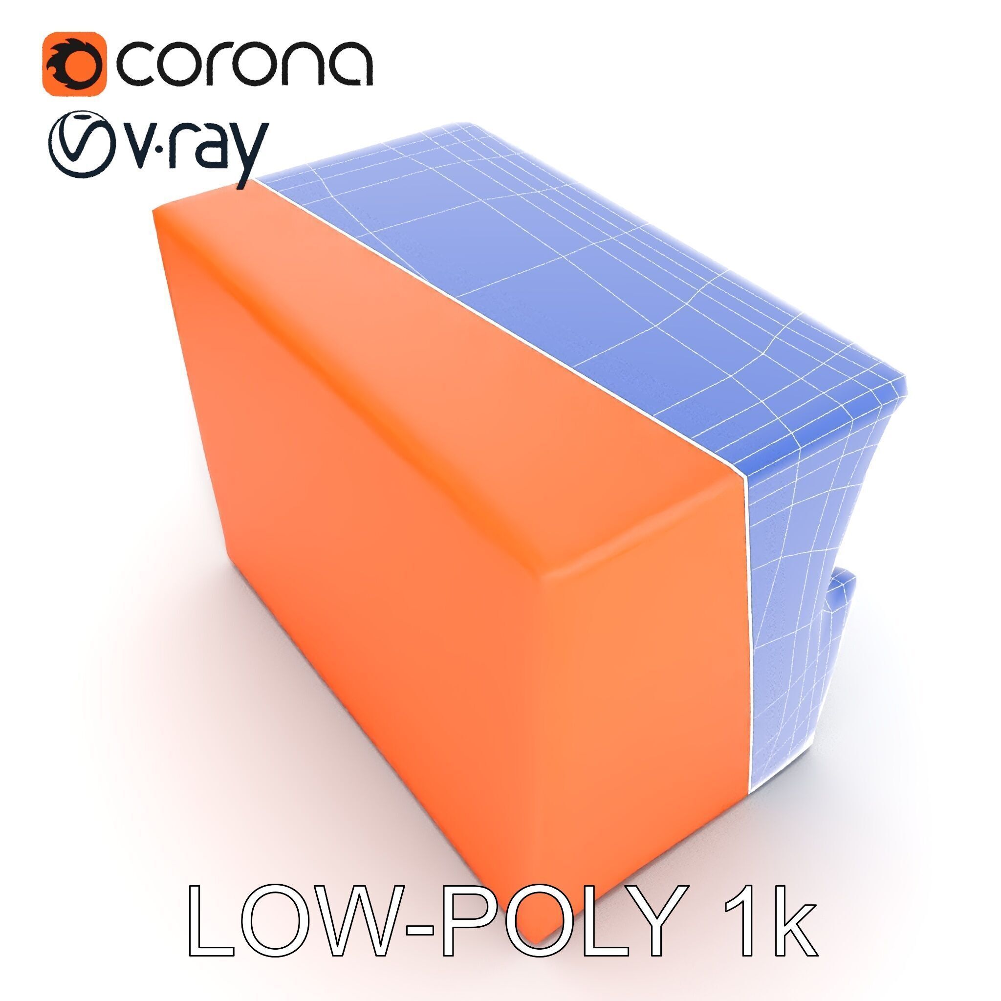 Modern Sofa Cubicle Model Pack for Interactive Spaces Low-poly 3D model_31