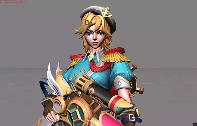 Jet Archer Kimmy High Seas Cadet Low-poly 3D model