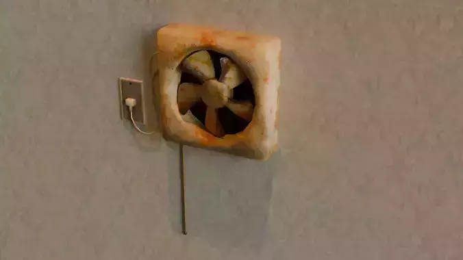 Ventilation fan with a vintage feel low poly