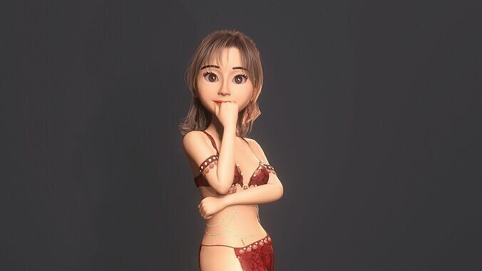 Belly Dancer Low-poly 3D model