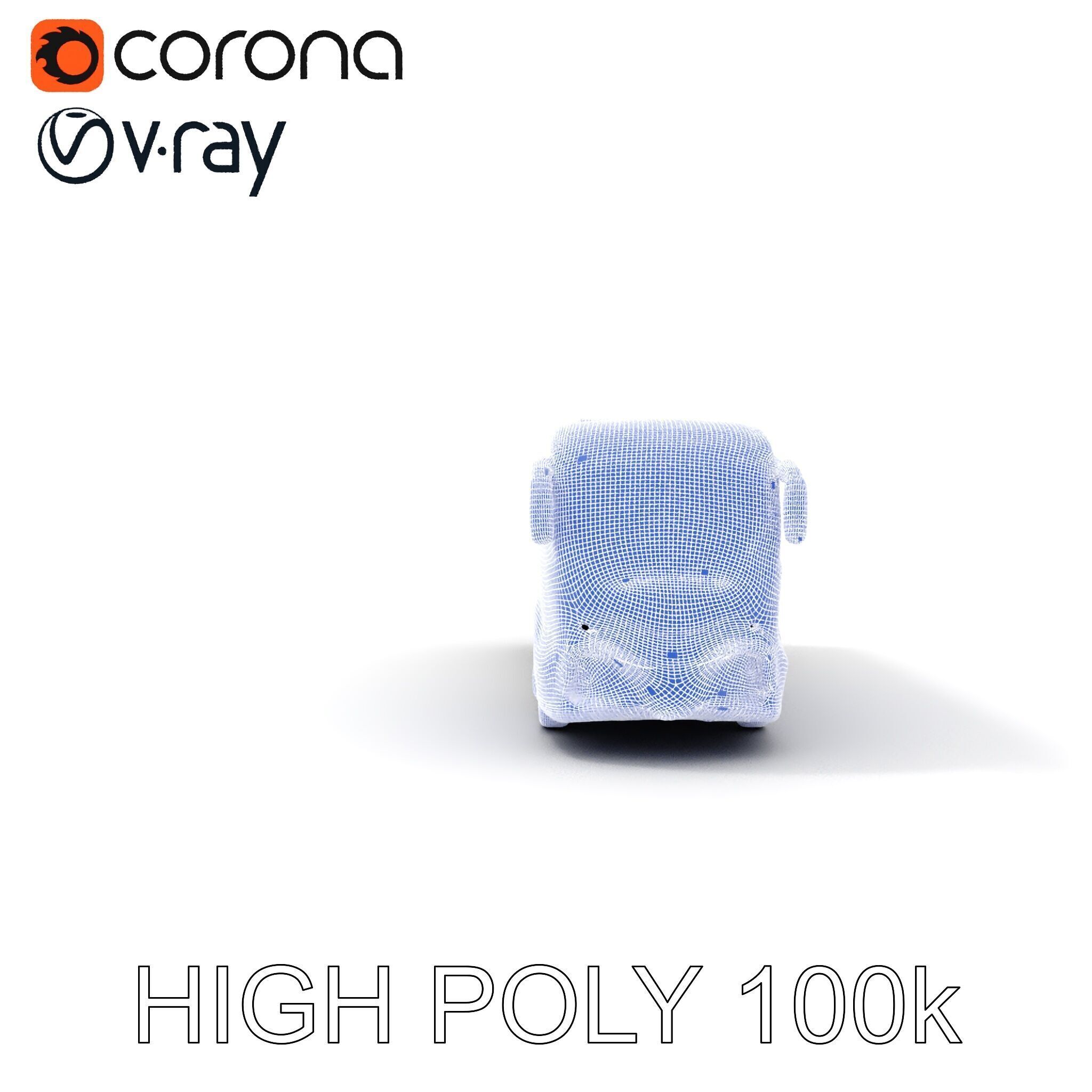 Modern Futuristic Bus Model Pack Low-poly 3D model_35