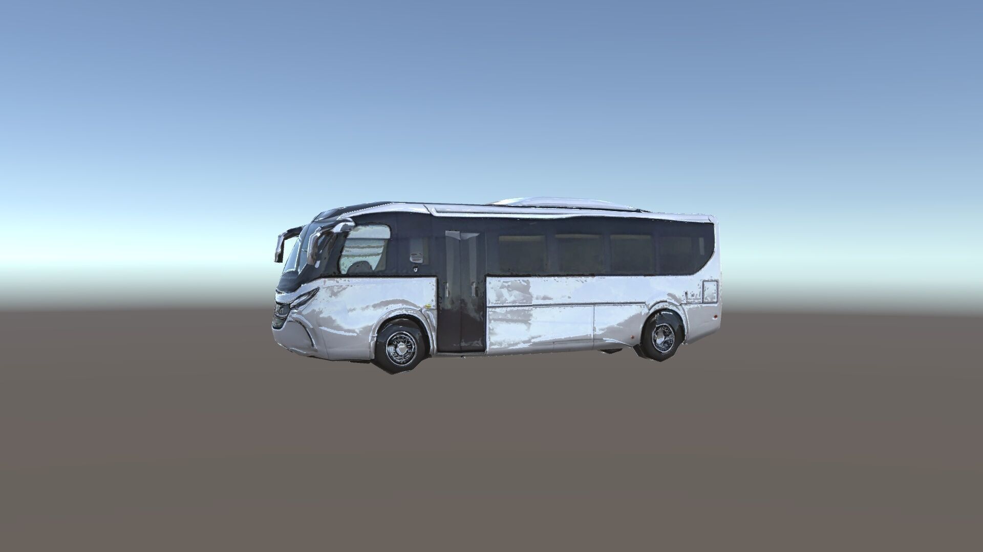 Modern Futuristic Bus Model Pack Low-poly 3D model_34