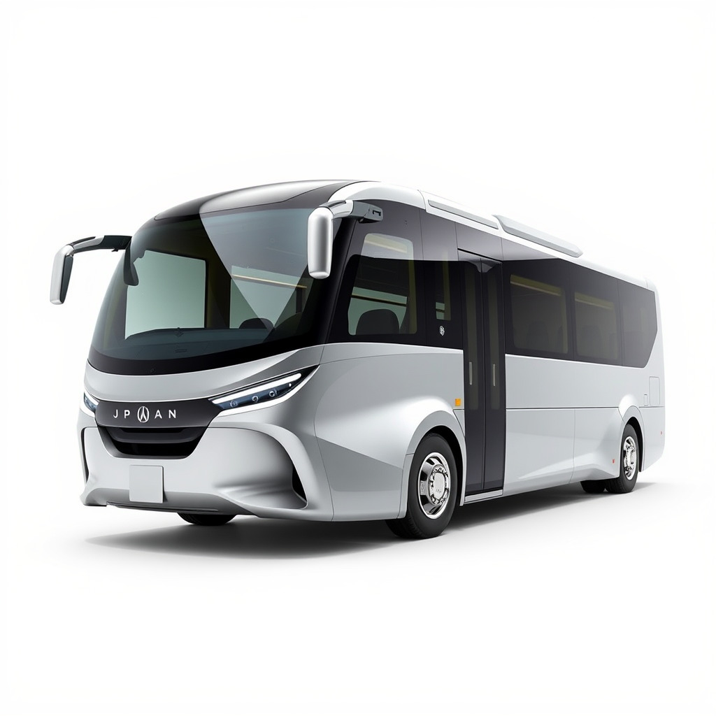 Modern Futuristic Bus Model Pack Low-poly 3D model_2