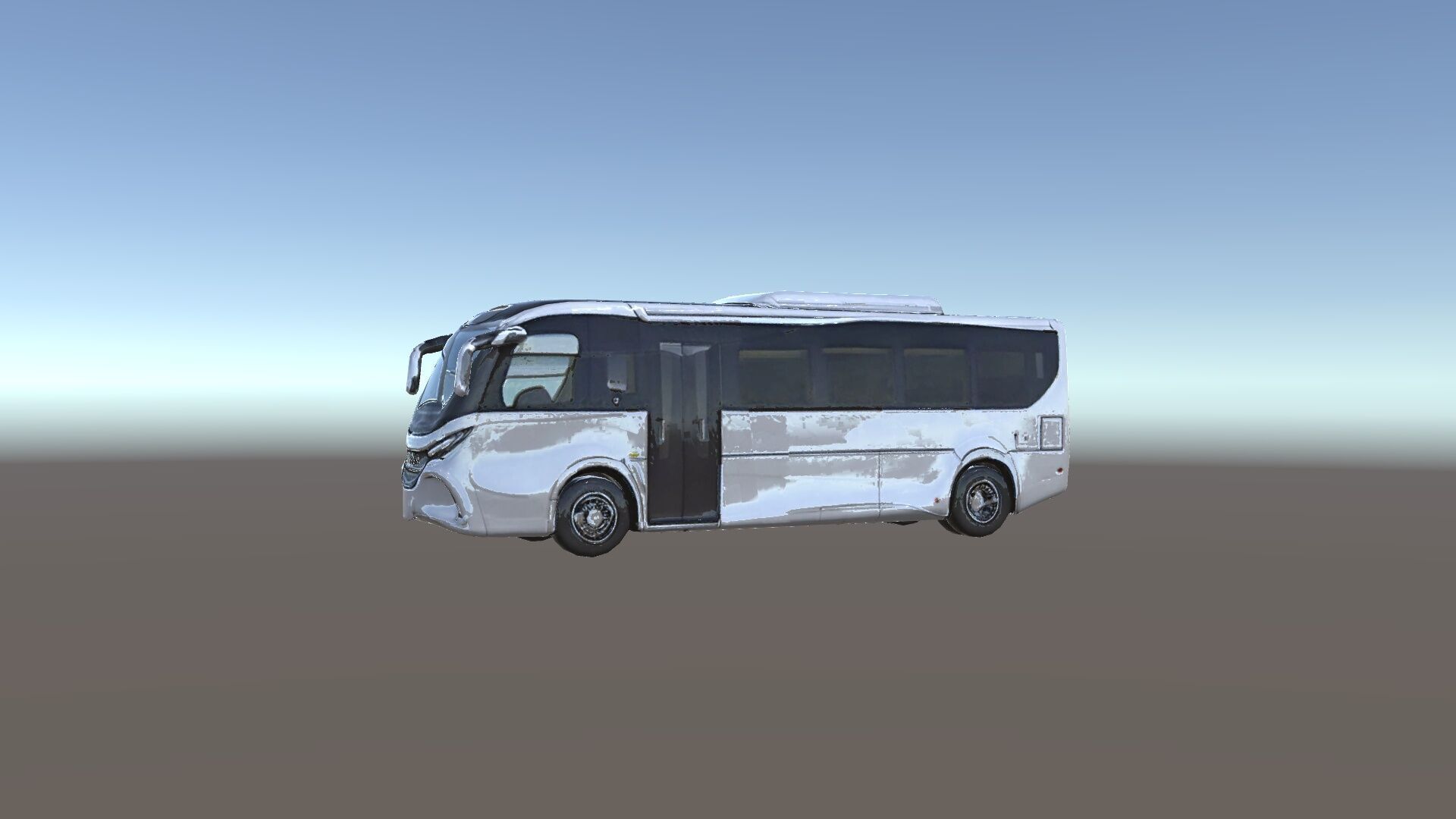Modern Futuristic Bus Model Pack Low-poly 3D model_33