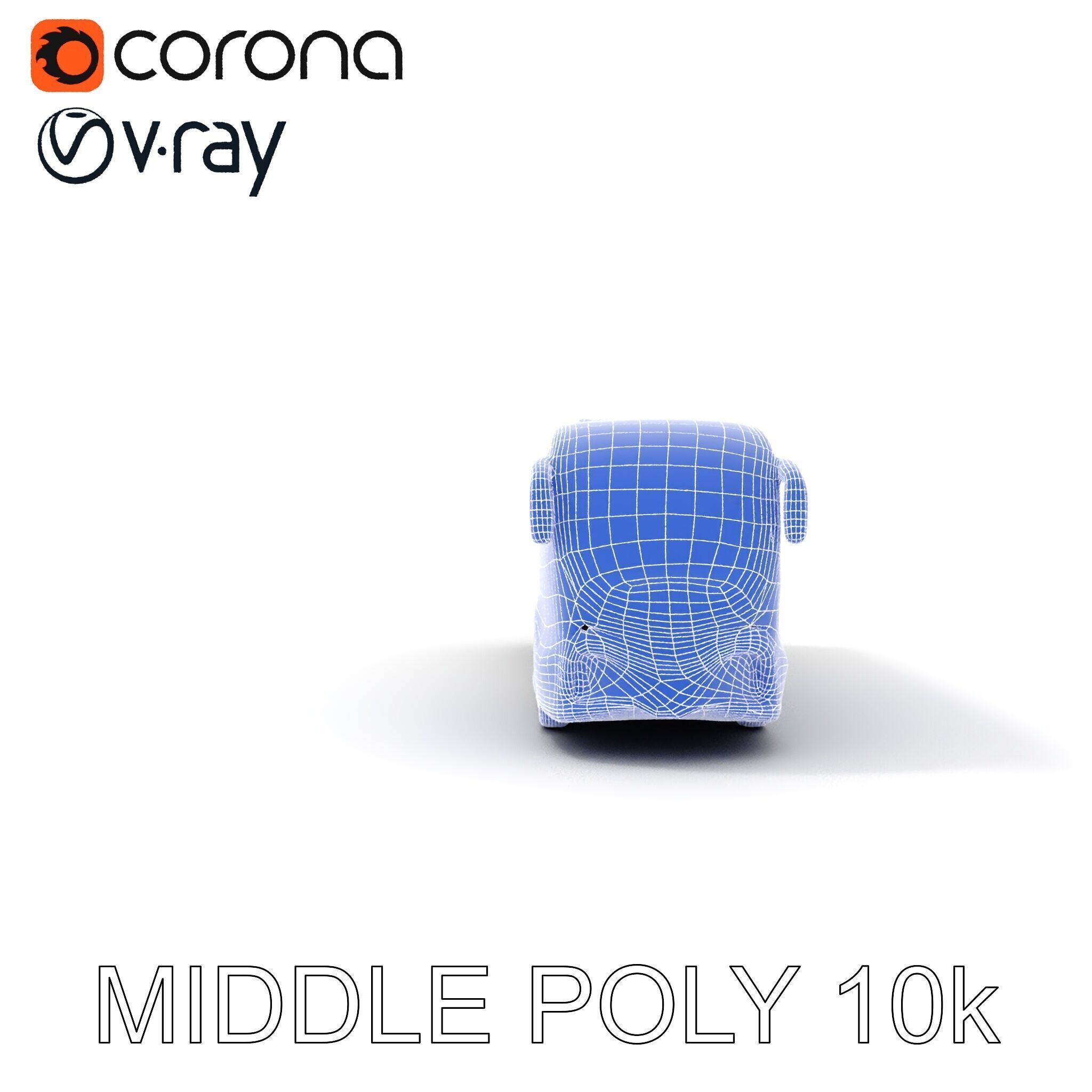 Modern Futuristic Bus Model Pack Low-poly 3D model_22