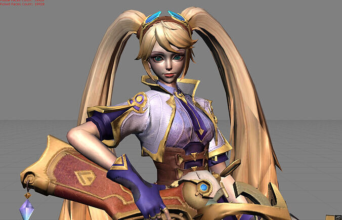 Layla Energy Gunner Revamp Low-poly 3D model