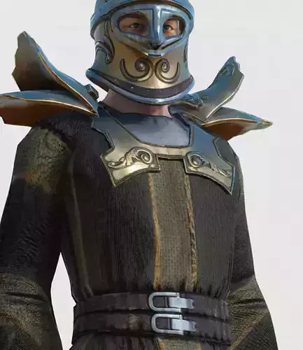 Rigged Fantasy Medieval Character Warrior