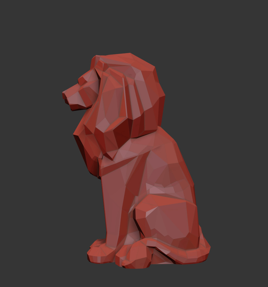 Low Poly Lion FREE Free 3D print model_1