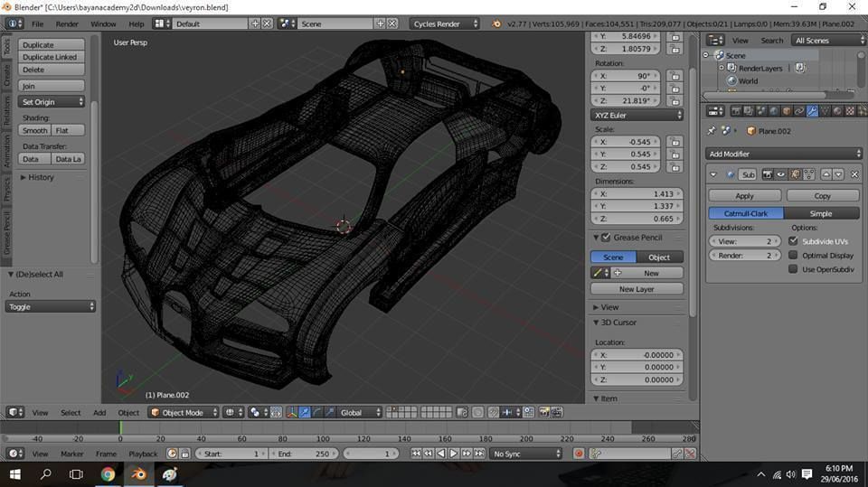 Customized veyron 3D model_8