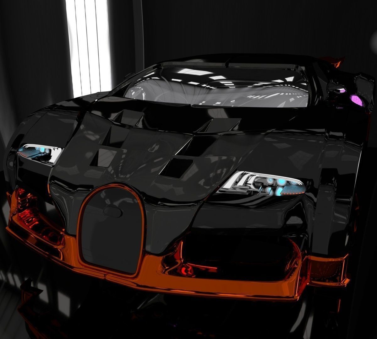 Customized veyron 3D model_3