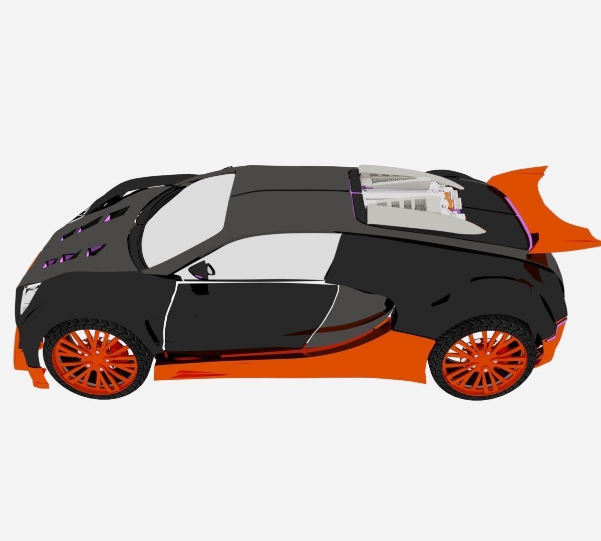 Customized veyron 3D model_6