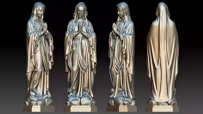 Our Lady of Lourdes  3D print model