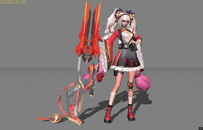 Layla Paranormal Operative Low-poly 3D model
