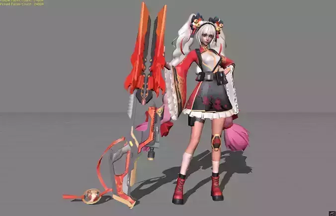 Layla Paranormal Operative Low-poly 3D model