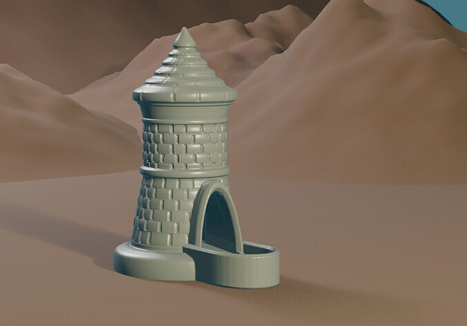 Arcana Dice Tower - No Supports Needed Small - Printer Friendly 3D print model