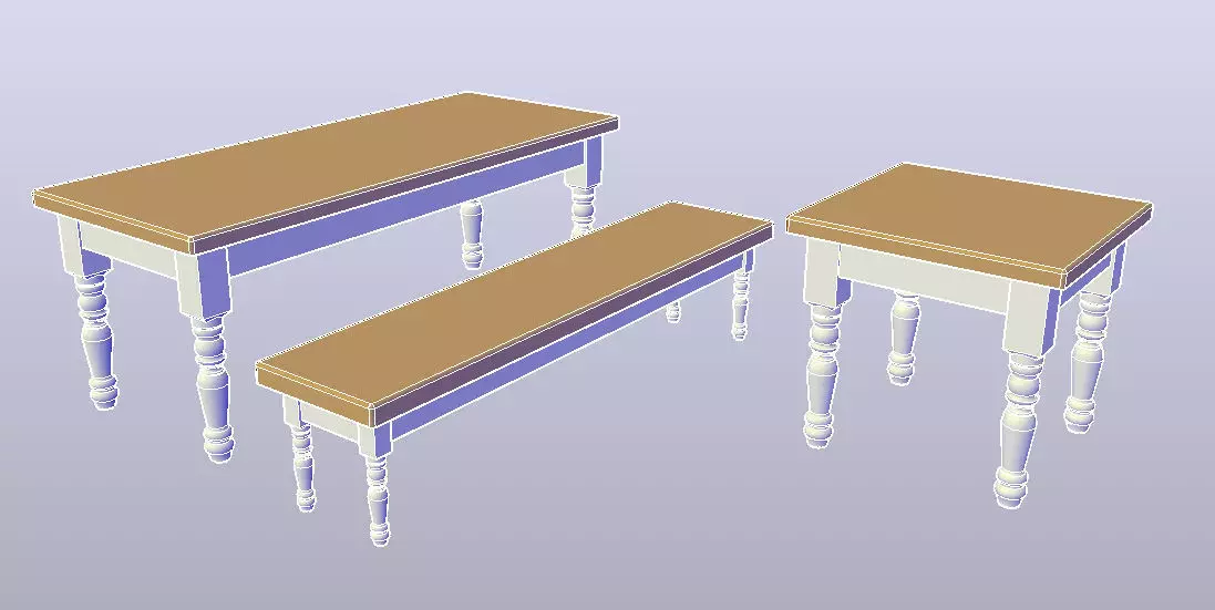 Interior furniture 3D model_0