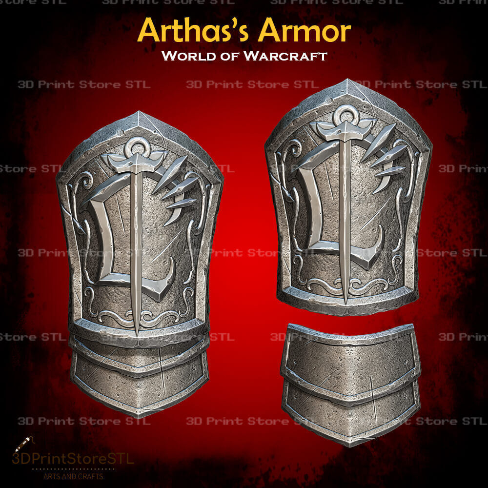Arthas Armor Cosplay World Of Warcraft - STL File 3D print model_4