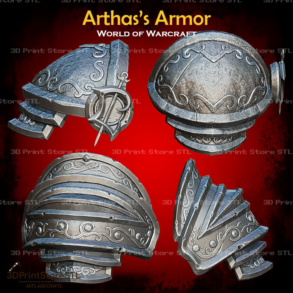 Arthas Armor Cosplay World Of Warcraft - STL File 3D print model_3