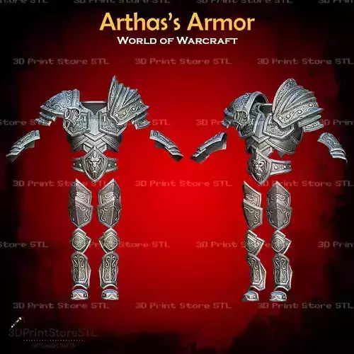 Arthas Armor Cosplay World Of Warcraft - STL File 3D print model Arthas Armor Cosplay World Of Warcraft - STL File 3D print model