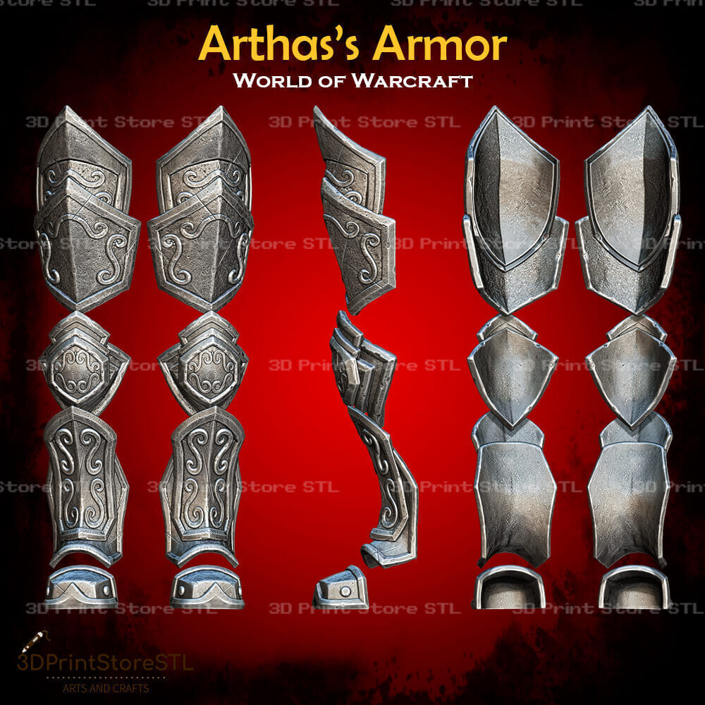 Arthas Armor Cosplay World Of Warcraft - STL File 3D print model_5
