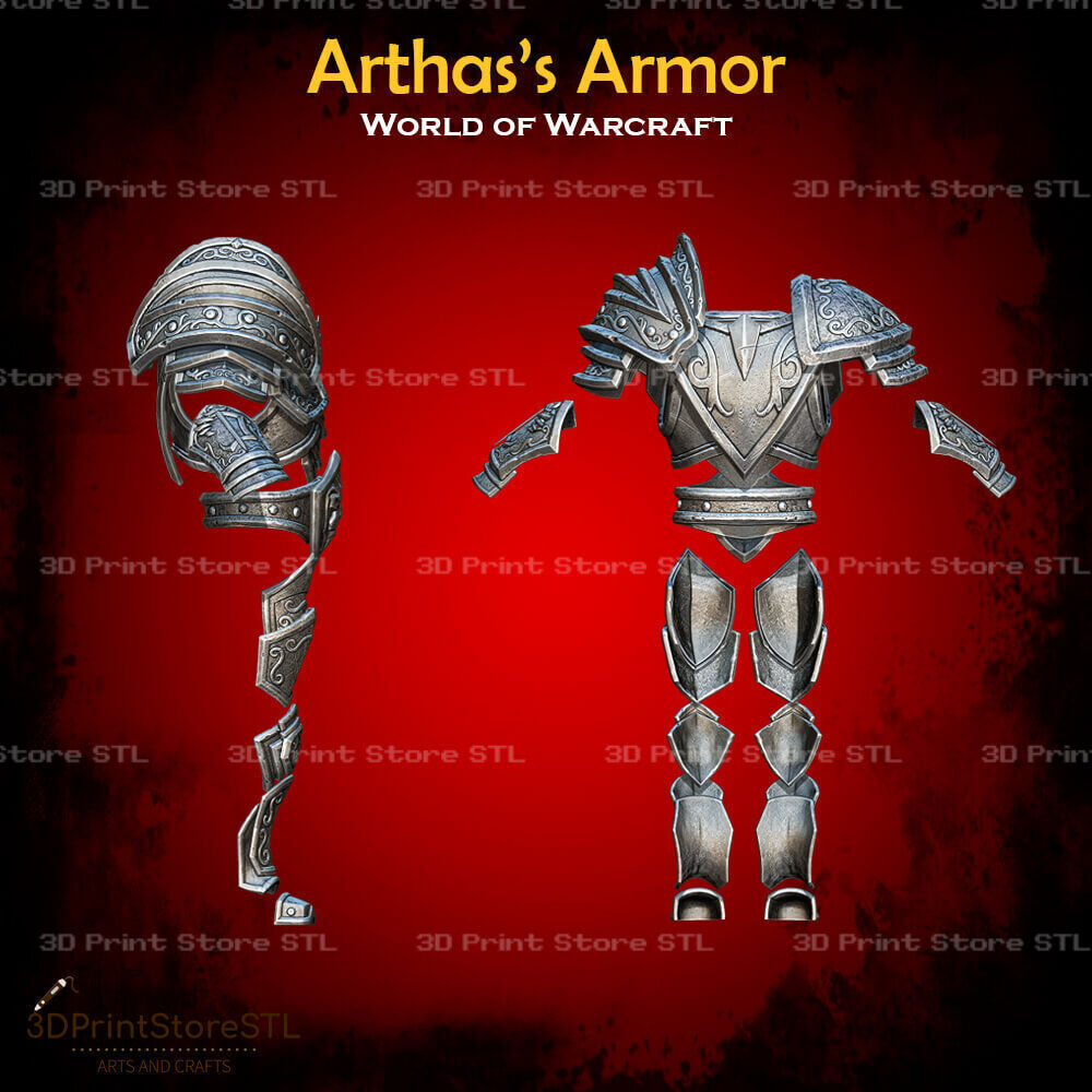 Arthas Armor Cosplay World Of Warcraft - STL File 3D print model_1