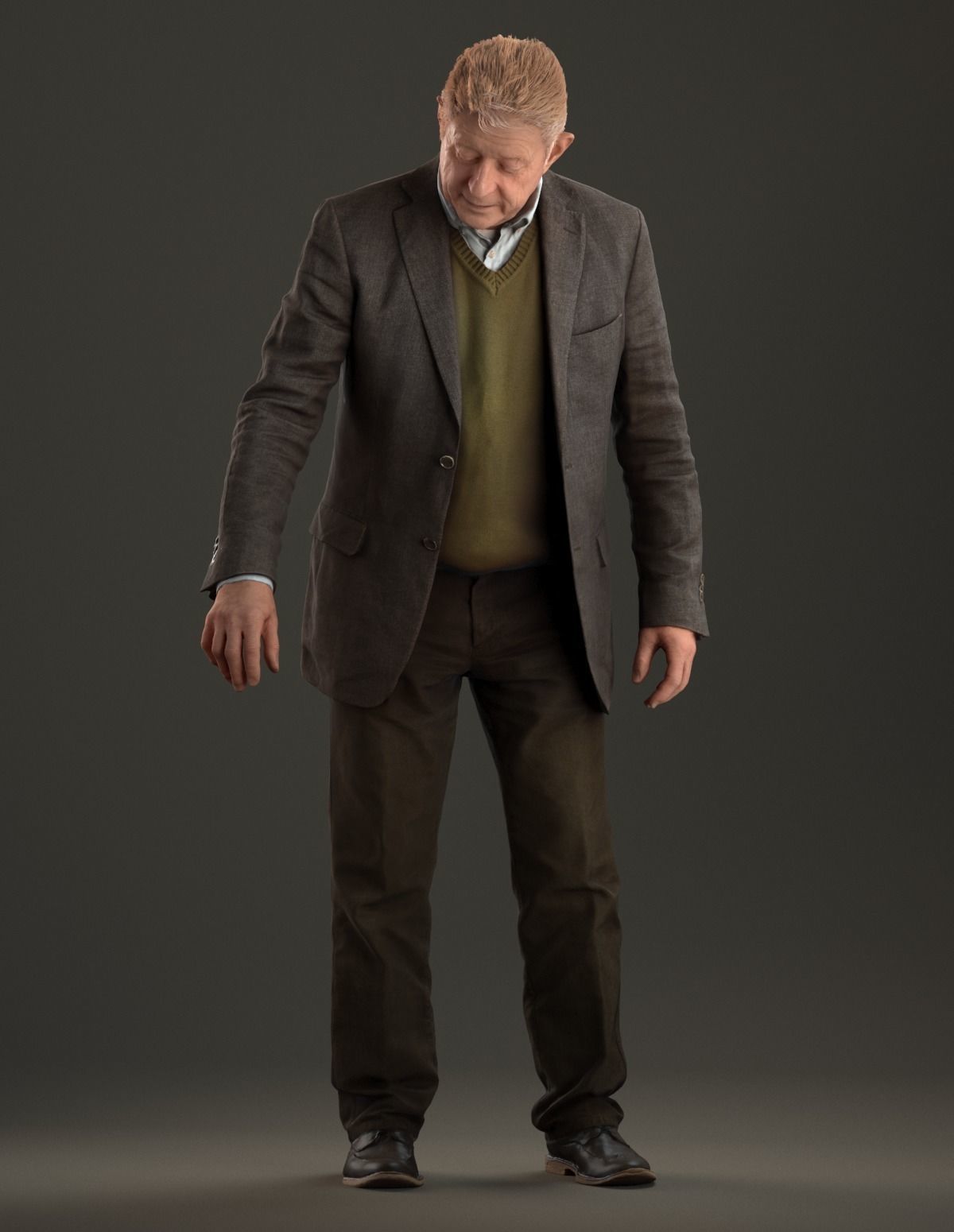 00010Pa Bisschop007 Old Man Pre Posed 3D model_2