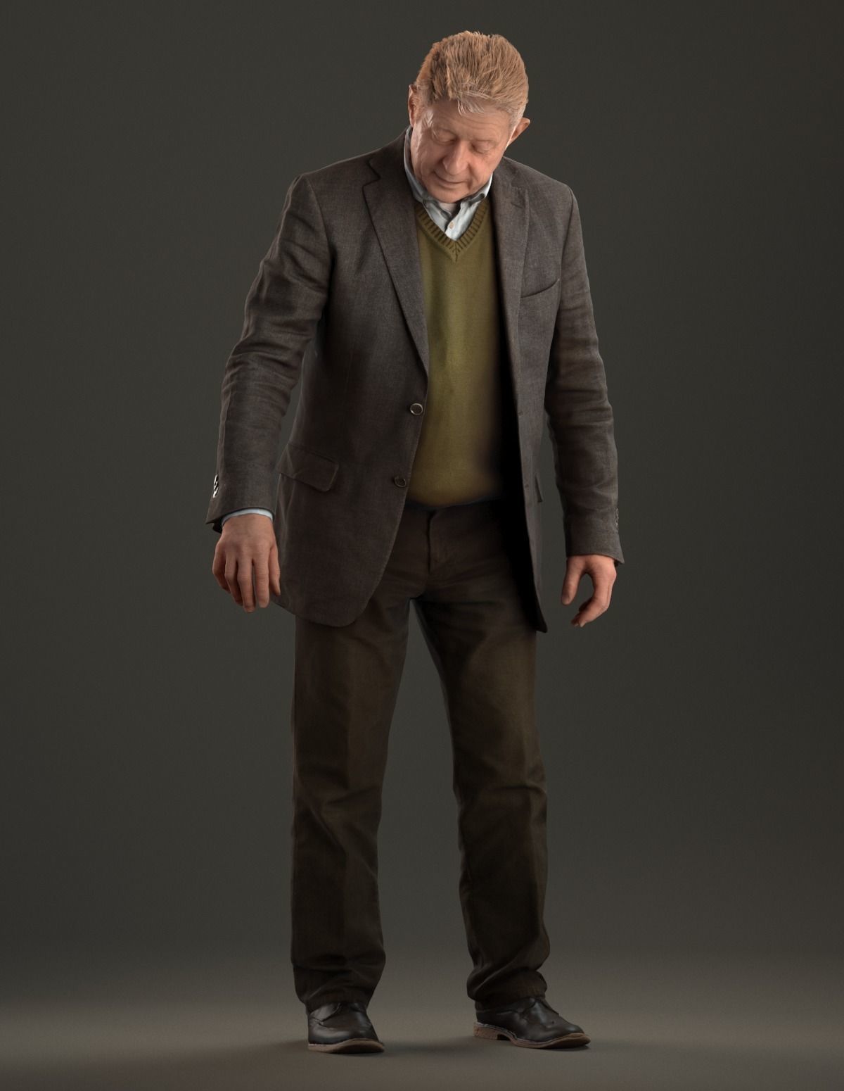 00010Pa Bisschop007 Old Man Pre Posed 3D model_1