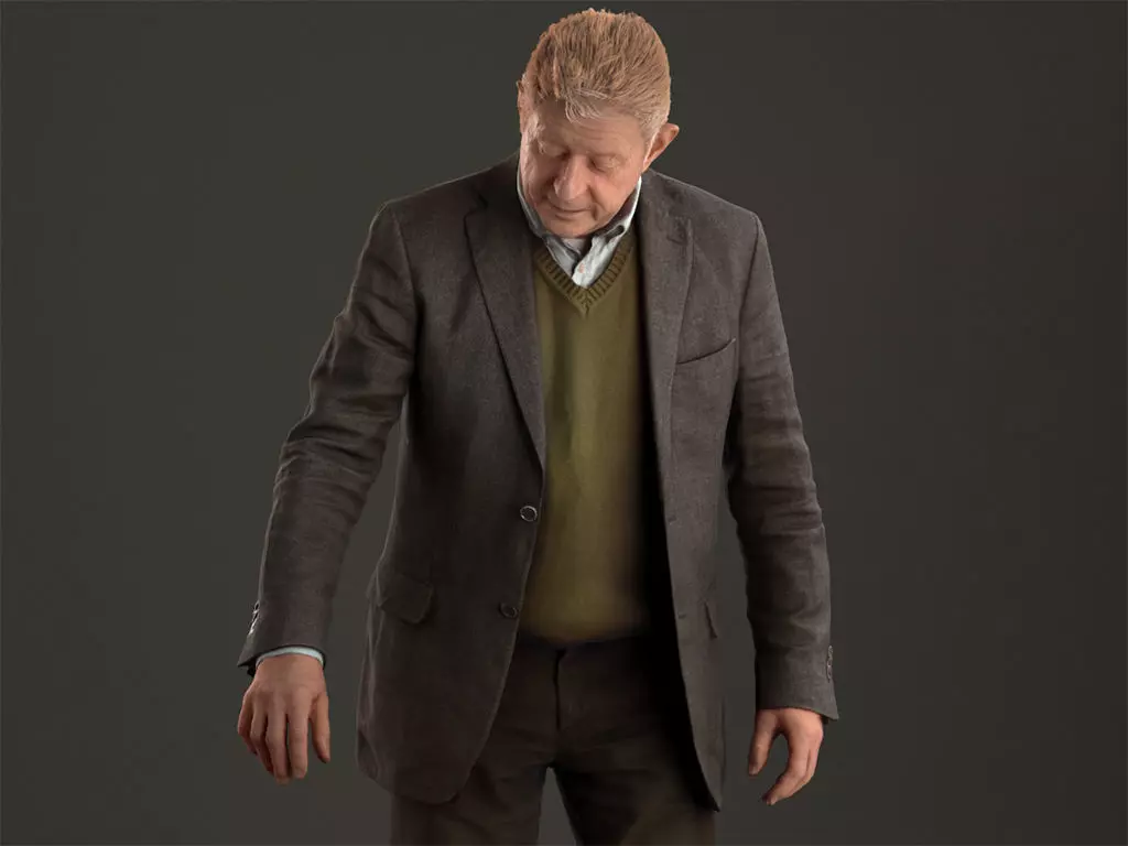 00010Pa Bisschop007 Old Man Pre Posed 3D model_0