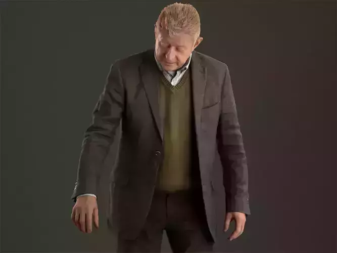 00010Pa Bisschop007 Old Man Pre Posed