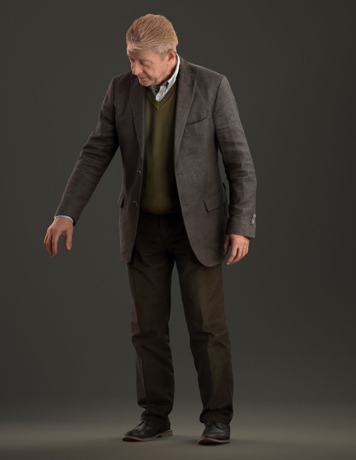 00010Pa Bisschop007 Old Man Pre Posed 3D model_10