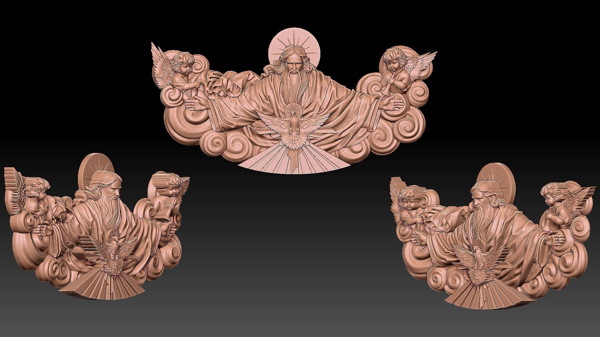 Trinity relief 3D print model_6