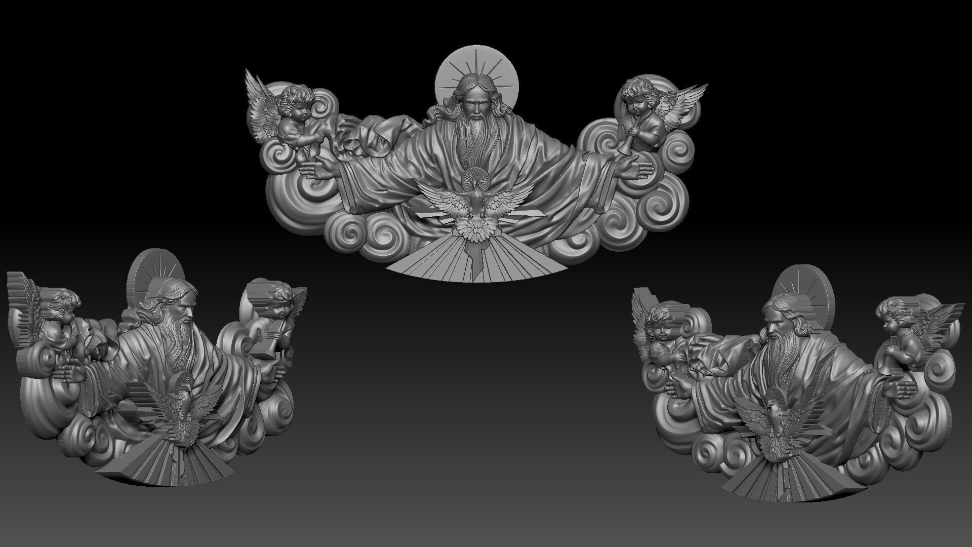 Trinity relief 3D print model_2