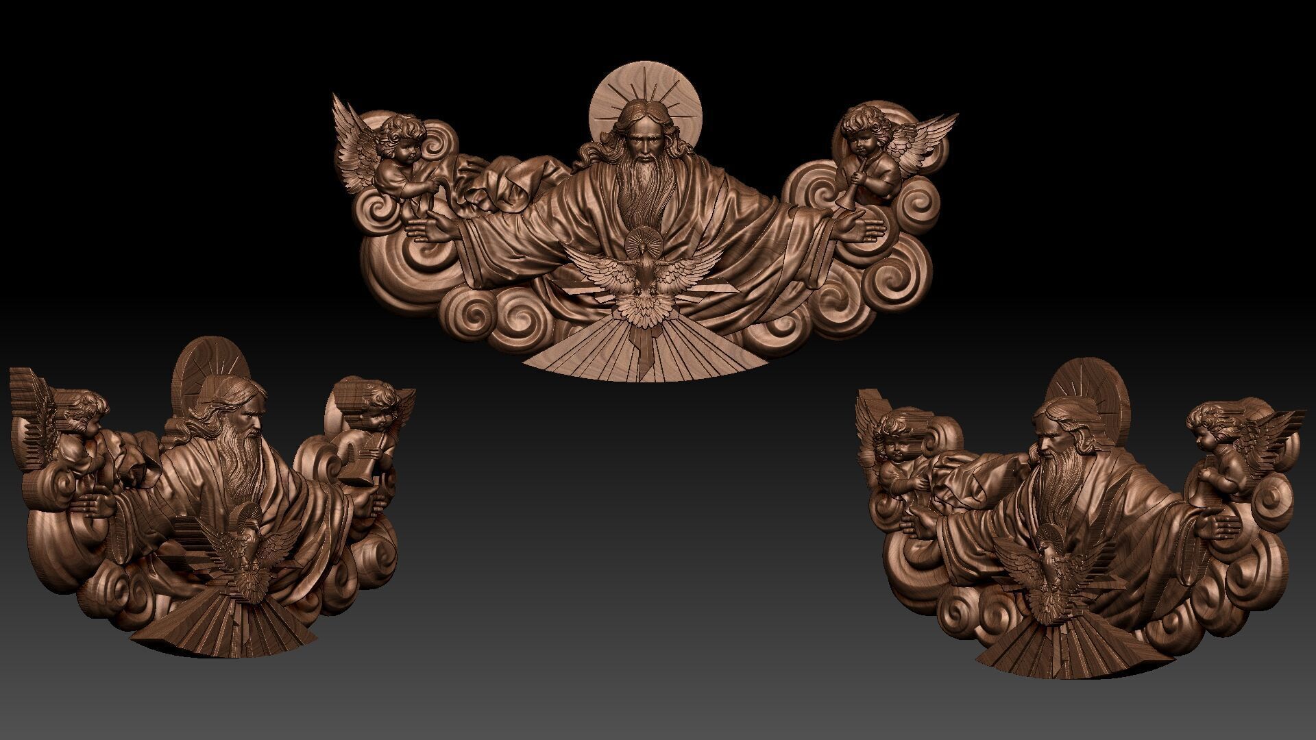 Trinity relief 3D print model_11