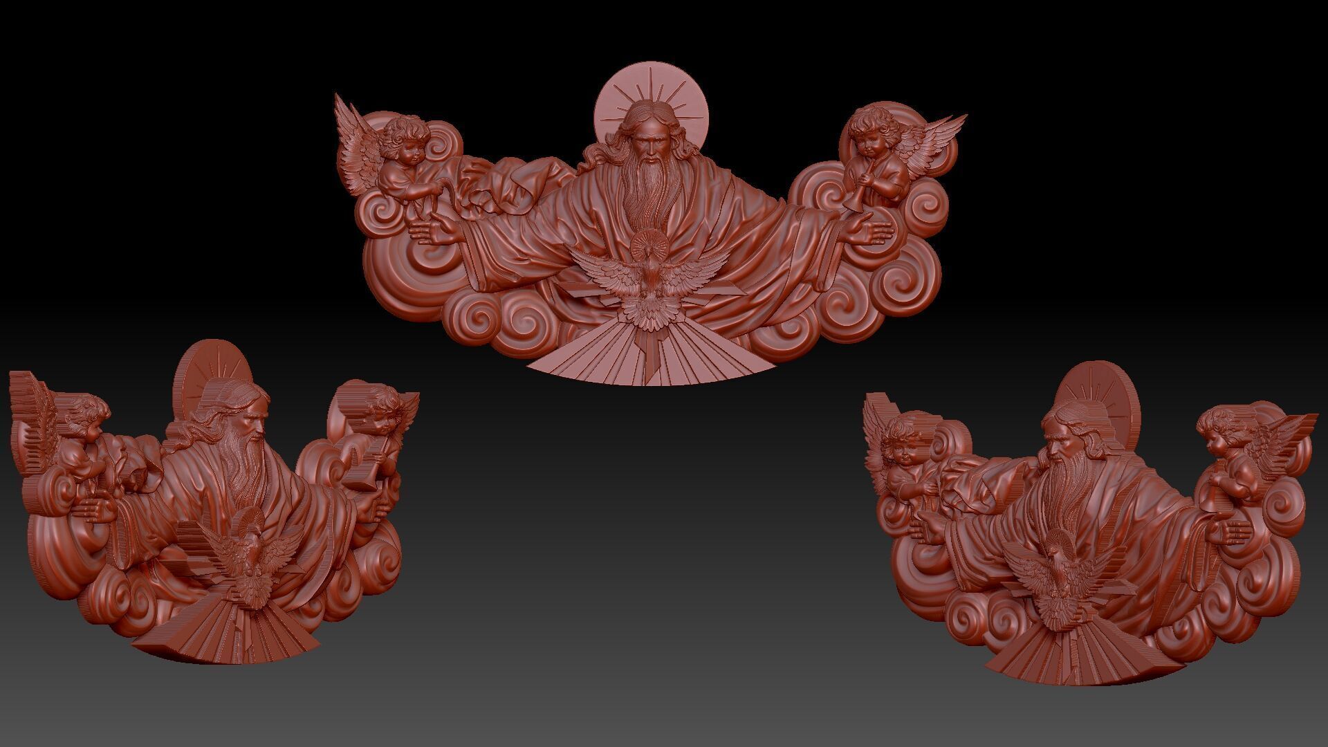 Trinity relief 3D print model_5