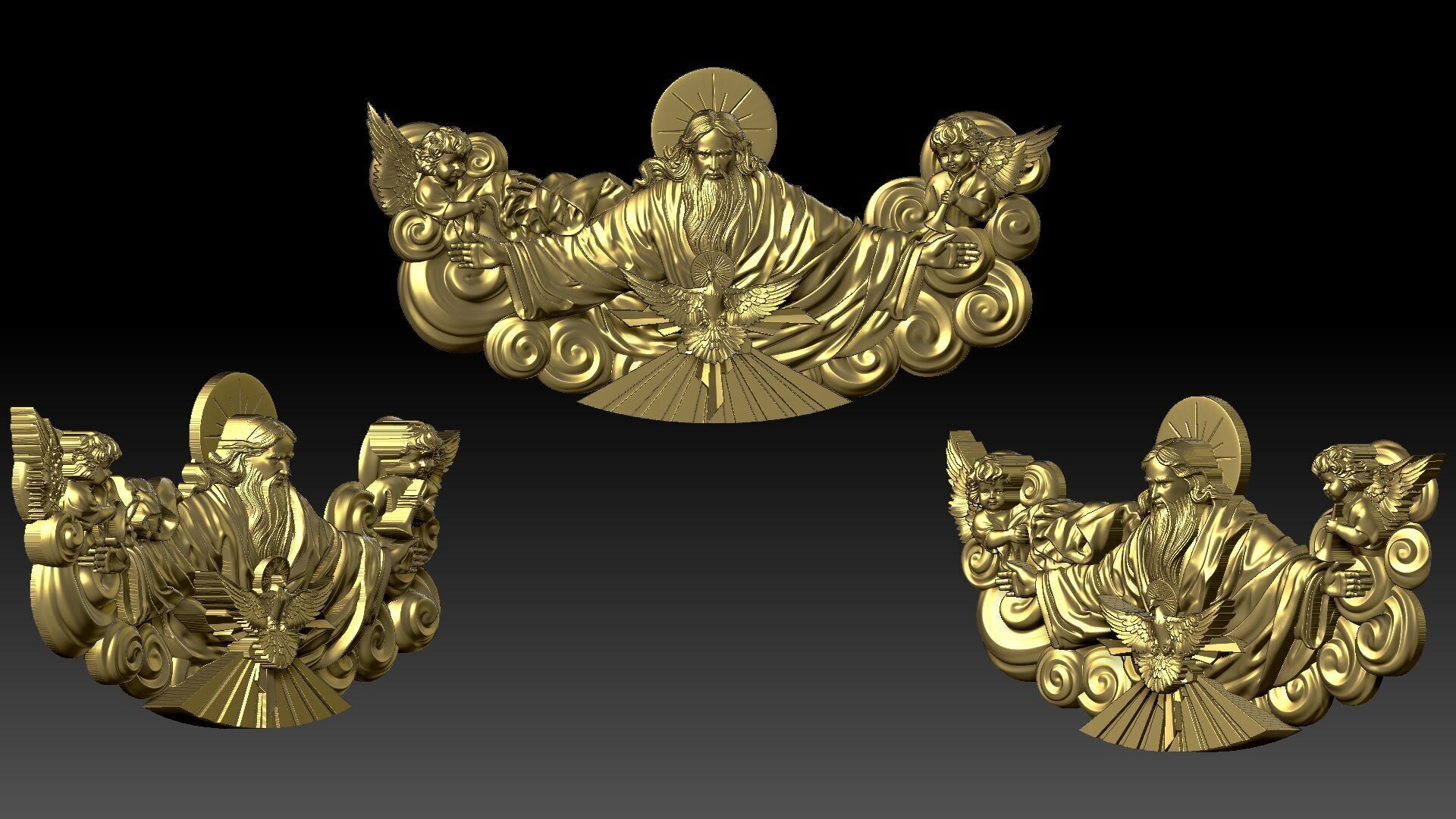 Trinity relief 3D print model_9