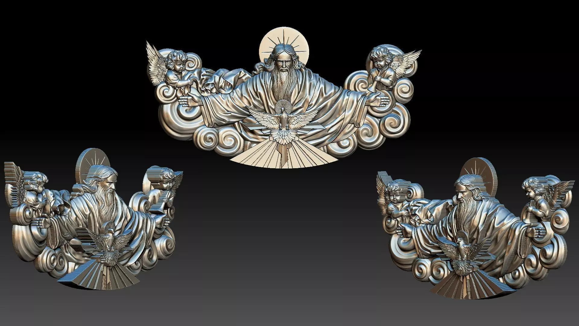 Trinity relief 3D print model_0