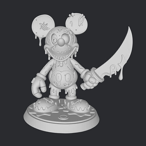 psycho mickey mouse 3D print model