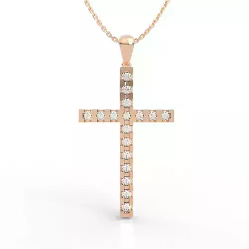 Pave Diamond Cross Pendant