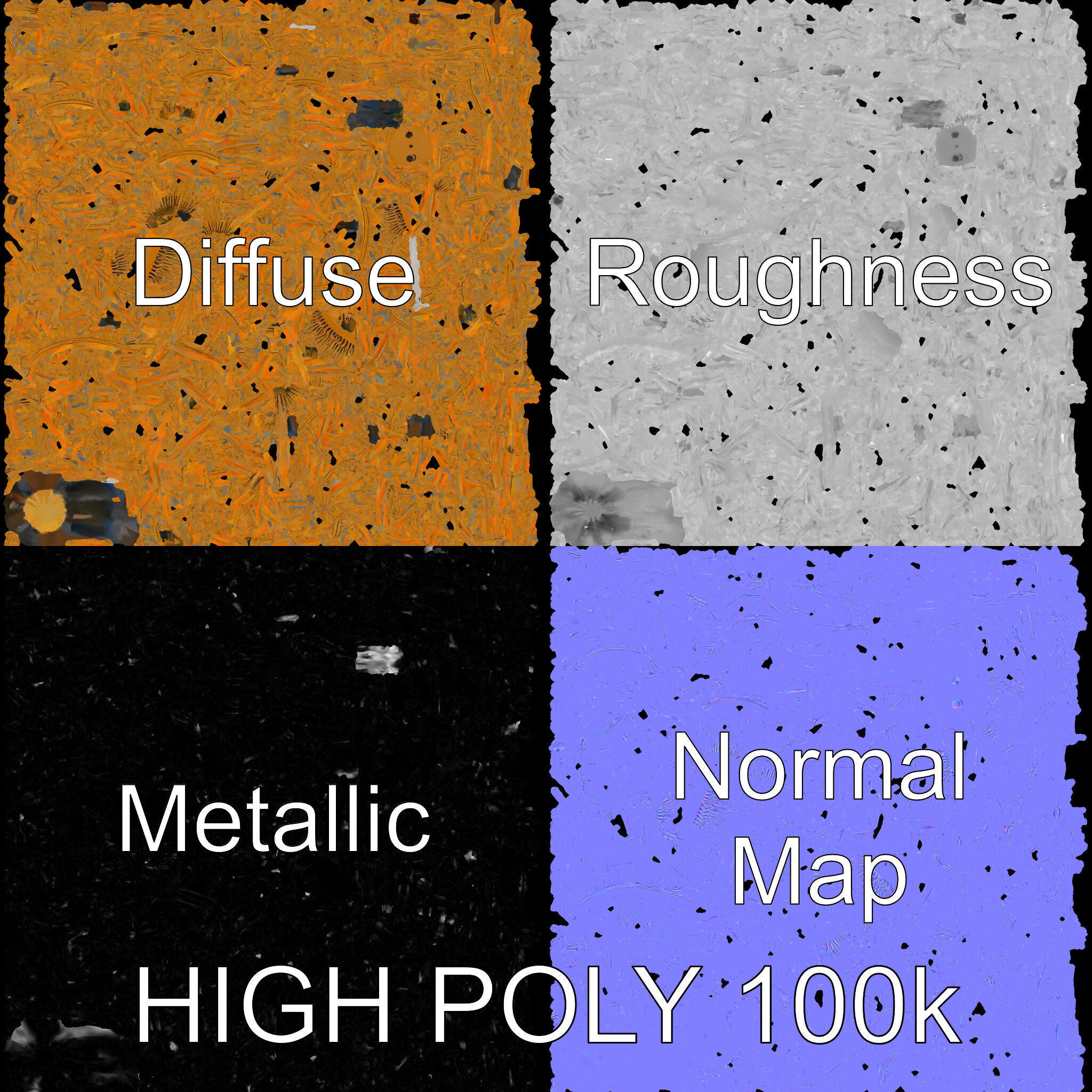 Rattan Pendant Lamp D model pack for interior design Low-poly 3D model_3