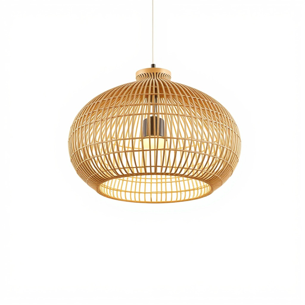 Rattan Pendant Lamp D model pack for interior design Low-poly 3D model_2