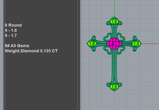 Gothic Cross Necklace 3D print model_2