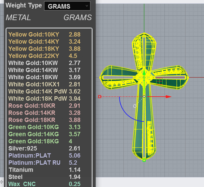 Modern Diamond Cross Pendant 3D print model_3
