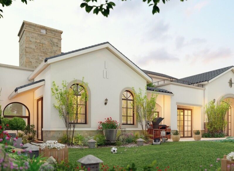 Villa Exterior Model  3D model_10